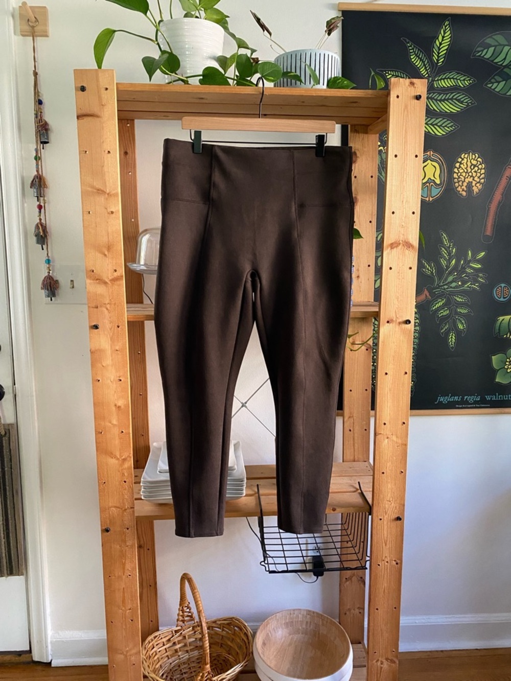 SPANX Brown Faux Suede Leggings Plus Size 1X - Picture 5 of 16